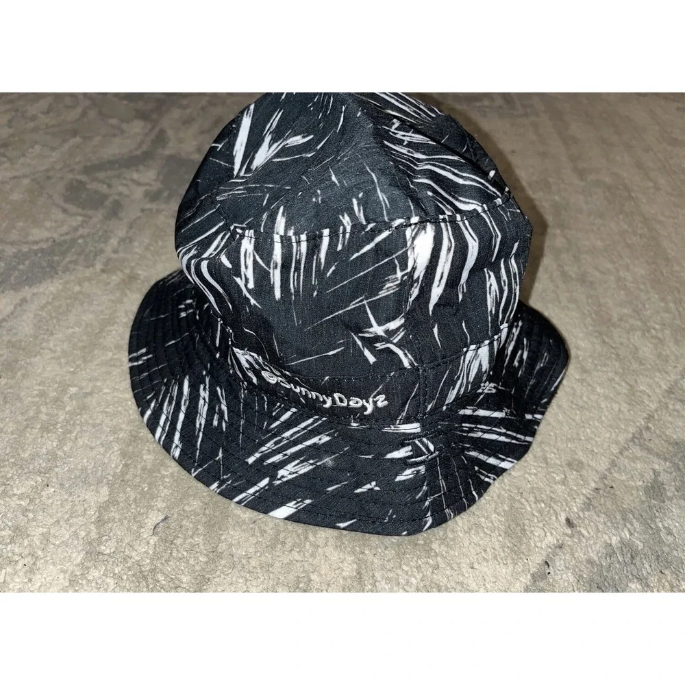 New SunnyDayz Cotton Boys Reversible Sun Hat 3-5‎ Yrs Old Black White UPF